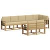 vidaXL Outdoor-Sofagarnitur 8 stk. Wei&szlig; und Beige Polyester
