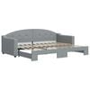 vidaXL Tagesbett Ausziehbar Hellgrau 80x200 cm Stoff