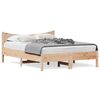 vidaXL Massivholzbett ohne Matratze 135x190 cm Kiefernholz