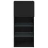 vidaXL TV-Schrank mit LED-Leuchten Schwarz 40,5x30x90 cm