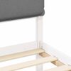 vidaXL Bettgestell mit gepolstertem Kopfteil Hellgrau 75 x 190 cm