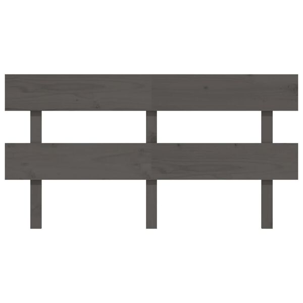 vidaXL Kopfteil Grau 154x3x81 cm Massivholz Kiefer