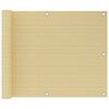 vidaXL Balkon-Sichtschutz Beige 75x500 cm HDPE
