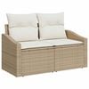 vidaXL Gartensofa-set mit Kissen 9 pcs Beige Poly-Rattan