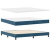 vidaXL Boxspringbett mit Matratze Dunkelblau 200 x 200 cm Samt