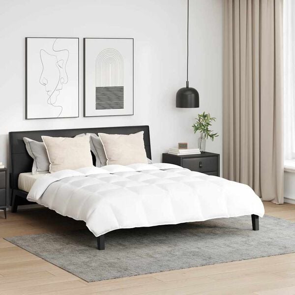 vidaXL Bettdecken Set mit Kissen 3 pcs Weiß Daunenfeder