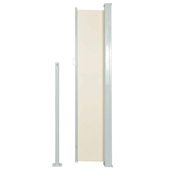 vidaXL Ausziehbare Seitenmarkise 120&times;500 cm Creme