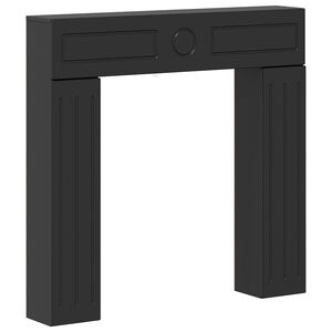 vidaXL Kaminumrandung Schwarz 102 x 18 x 100,5 cm Holzwerkstoff