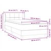 vidaXL Boxspringbett mit Matratze Dunkelblau 80x220 cm Samt