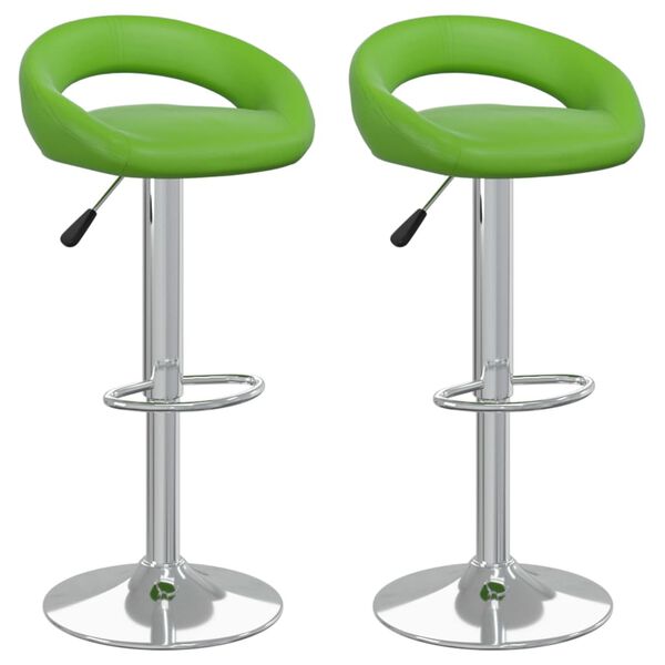 vidaXL Barhocker 2 Stk. Gr&uuml;n Kunstleder