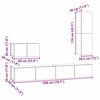 vidaXL Wand-TV-Schrank Wandmontiert 4 pcs Altholz Holzwerkstoff