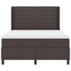 vidaXL Boxspringbett mit Matratze Dunkelbraun 140 x 200 cm Stoff