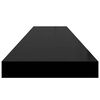 vidaXL Schweberegale 2 Stk. Schwarz 120x23,5x3,8 cm MDF