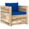 vidaXL 7-tlg. Garten-Lounge-Set mit Kissen Gr&uuml;n Impr&auml;gniertes Holz