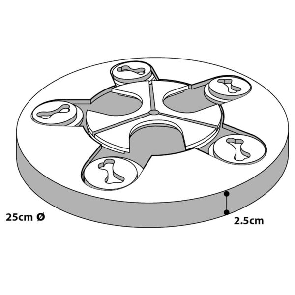 FLAMINGO Hunde-Intelligenzspielzeug Athena 25 cm Holz