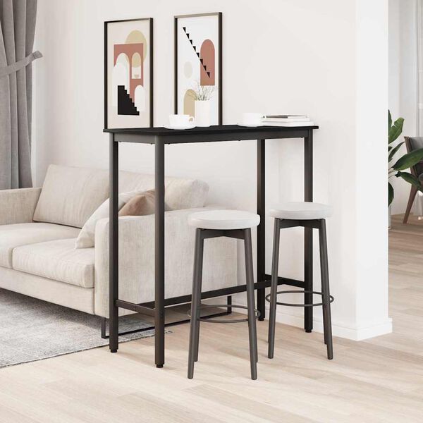 vidaXL Tisch Schwarz Eichen-Optik 100 x 40 x 100,5 cm