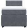 vidaXL Boxspringbett mit Matratze Dunkelgrau 80x200 cm Samt