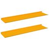 vidaXL Schwebendes Regal 2 pcs Senfgelb 80 x 18 x 2,5 cm Stahl