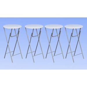 vidaXL Stehtische 4 Stk. mit MDF Tischplatte Wei&szlig;