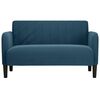 vidaXL Zweisitzer-Sofa Blau 109 cm Samt