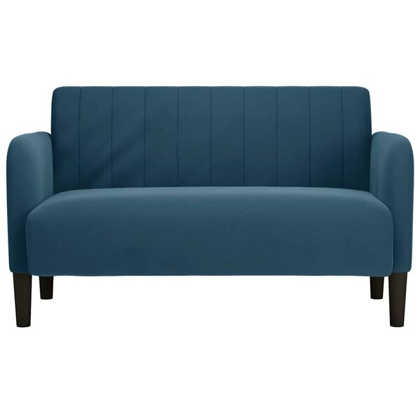 vidaXL Zweisitzer-Sofa Blau 109 cm Samt