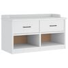 vidaXL Flurbank SANDNES Wei&szlig; 87x40x50 cm Massivholz Kiefer
