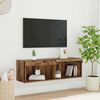 vidaXL TV-Schrankset mit LED Altholz 100 x 30 x 30 cm Holzwerkstoff