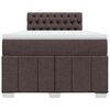 vidaXL Boxspringbett mit Matratze Dunkelbraun 120x190 cm Stoff