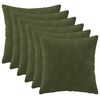 vidaXL Wurfkissen 6 stk. HEERLEN Gr&uuml;n 30 x 30 cm Mikrofaser Fleece