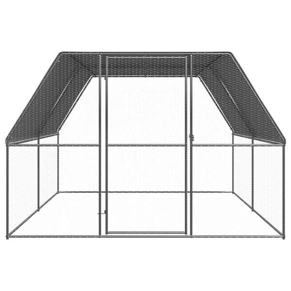 vidaXL Outdoor-Hühnerkäfig 3x4x2 m Verzinkter Stahl