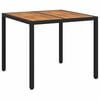 vidaXL Gartentisch Schwarz 90 x 90 x 75 cm Poly-Rattan