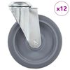 vidaXL 12 Stk. Lenkrollen mit Bolzenloch 125 mm