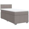 vidaXL Boxspringbett mit Matratze Taupe 80x200 cm Stoff