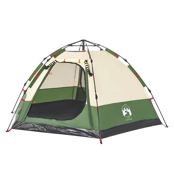 vidaXL Campingzelt 4 Personen Grün Quick Release