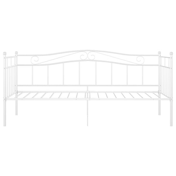 vidaXL Schlafsofa Bettgestell Weiß Metall 90x200 cm