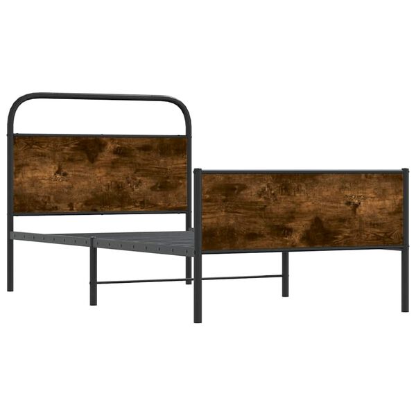 vidaXL Bettgestell ohne Matratze 100x200 cm Sonoma-Eiche Holzwerkstoff