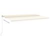 vidaXL Automatische Markise mit LED & Windsensor 6x3 m Creme