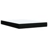 vidaXL Boxspringbett mit Matratze Schwarz 160x200 cm Stoff