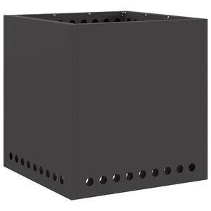 vidaXL Rauchfreie Feuerstelle Schwarz 48 x 48 x 50 cm Wetterfeststahl