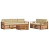 vidaXL Outdoor-Sofagarnitur 6 stk. Natur und Beige