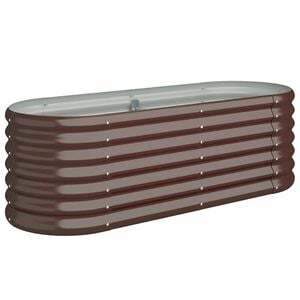 vidaXL Hochbeet Verzinkter Stahl 114x40x36 cm Braun