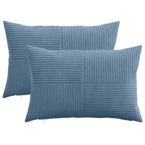 vidaXL Kissenbezug 2 pcs ALMELO Blau 30 x 50 cm Cord