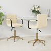 vidaXL Esszimmerst&uuml;hle 2 Stk. Drehbar Creme Samt