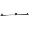 vidaXL Schiebet&uuml;rbeschlag-Set 200 cm Stahl Schwarz
