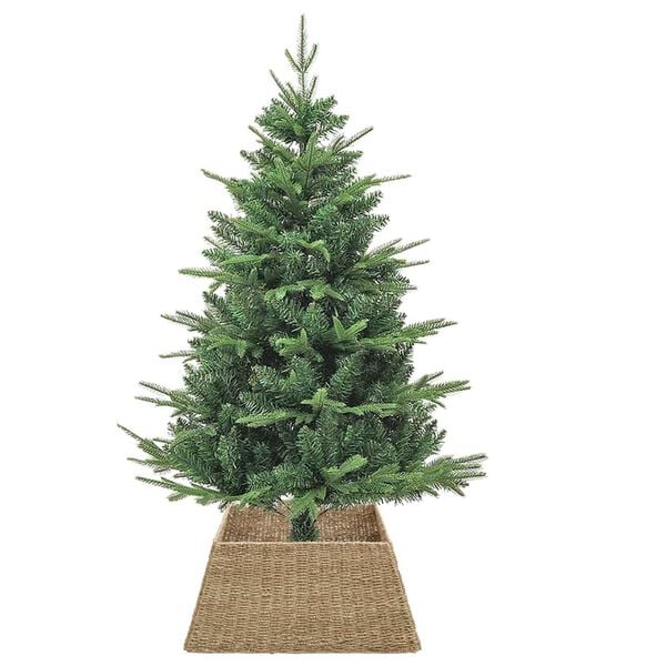 vidaXL Weihnachtsbaumkragen Braun 70 x 70 x 28 cm das Seegras