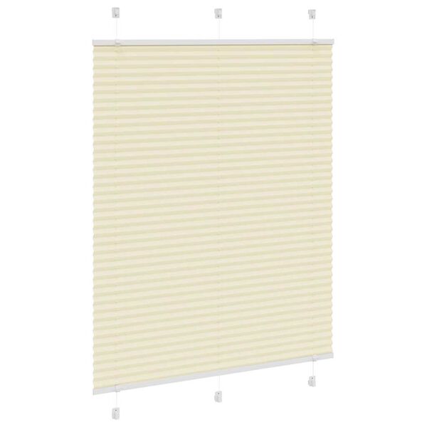 vidaXL Plissee Creme 110x100 cm Stoffbreite 109,4 cm Polyester