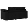 vidaXL Sofa 3 pcs Schwarz 219 x 80 x 82 cm Leinenmischgewebe