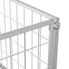 vidaXL Hundezwinger Silbern 10 m&sup2; Stahl