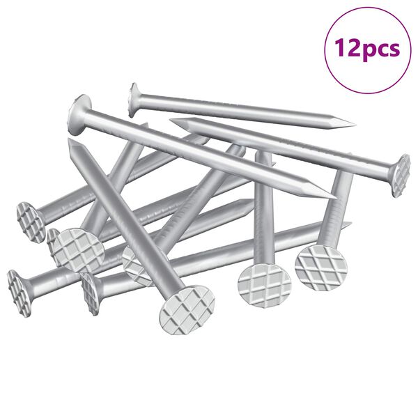 vidaXL N&auml;gel f&uuml;r Holz 12 pcs Silber &Oslash; 3 x 15 mm Metall