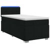 vidaXL Boxspringbett mit Matratze Schwarz 90 x 190 cm Stoff